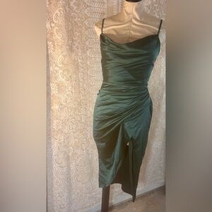*SALE*Emerald Green Pleated Holiday Dress
